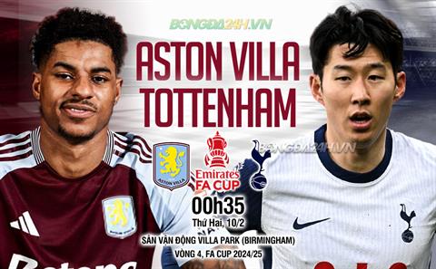 Hạ gục Tottenham, Aston Villa vào vòng 5 FA Cup