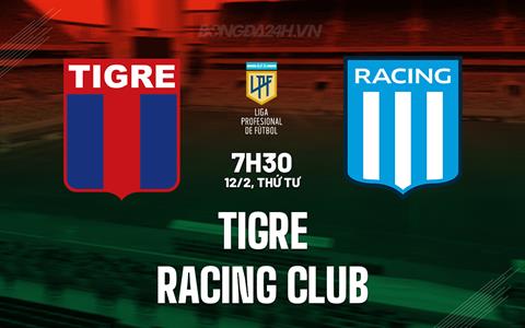 Nhận định Tigre vs Racing Club 7h30 ngày 12/2 (VĐQG Argentina 2025)