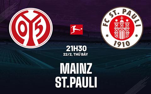 Nhận định bóng đá Mainz vs St.Pauli 21h30 ngày 22/2 (Bundesliga 2024/25)