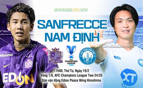 Nhận định Sanfrecce Hiroshima vs Nam Định (17h00 ngày 19/2): Khó có bất ngờ