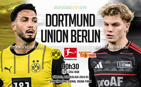 Nhận định Dortmund vs Union Berlin (0h30 ngày 23/2): Lợi thế sân nhà