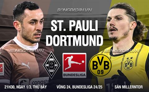 Nhận định St.Pauli vs Dortmund (21h30 ngày 1/3): Chờ mưa bàn thắng