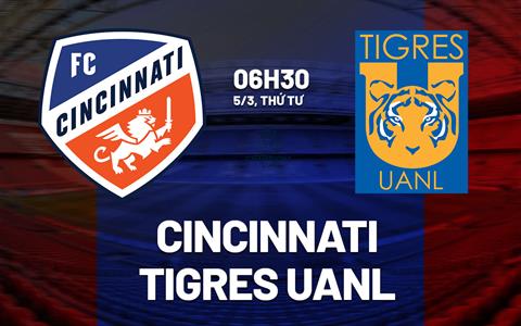 Nhận định Cincinnati vs Tigres UANL 6h30 ngày 5/3 (Concacaf Champions Cup 2025)