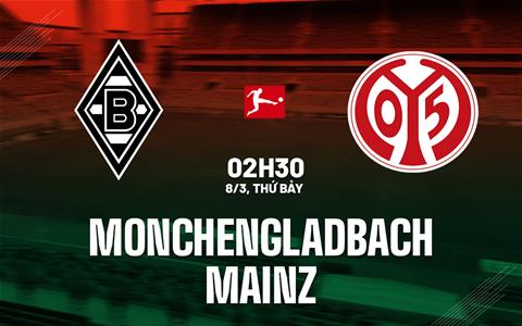 Nhận định Monchengladbach vs Mainz (02h30 ngày 8/3): Nối dài mạch thắng