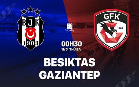 Nhận định Besiktas vs Gaziantep 0h30 ngày 11/3 (VĐQG Thổ Nhĩ Kỳ 2024/25)