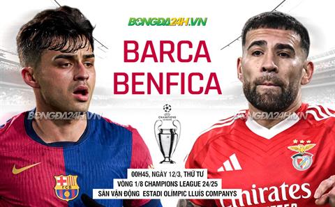 Nhận định Barca vs Benfica (0h45 ngày 12/3): Ngược dòng được không?