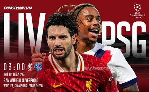 Nhận định Liverpool vs PSG (3h00 ngày 12/3): Chiến đấu hết mình