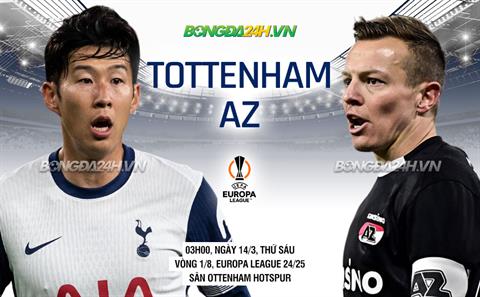 Nhận định Tottenham vs AZ Alkmaar (3h00 ngày 14/3): Nỗ lực xoay chuyển tình thế