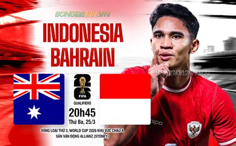 Nhận định Indonesia vs Bahrain (20h45 ngày 25/3): Mệnh lệnh phải thắng