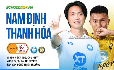 Trực tiếp bóng đá Nam Định vs Thanh Hóa 18h00 ngày 11/5 (LPBank V.League 1-2024/25)