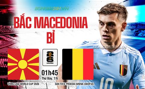 Nhận định Bắc Macedonia vs Bỉ (01h45 ngày 7/6): Thị uy sức mạnh