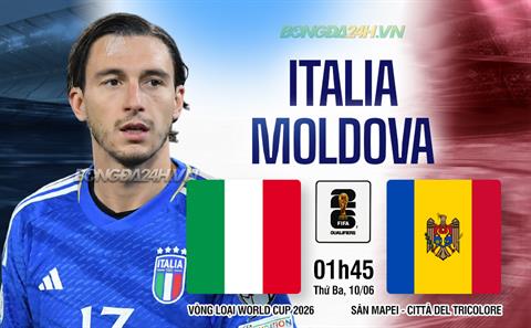 Nhận định Italia vs Moldova (1h45 ngày 10/6): Azzurri trút giận