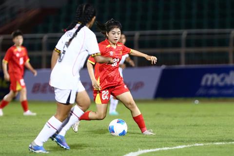 Nữ tuyển thủ U19 Việt Nam ghi dấu ấn trong trận thắng 6 sao trước Timor Leste