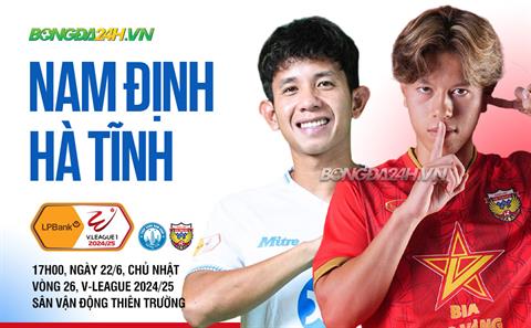 Nhận định Nam Định vs Hà Tĩnh (17h00 ngày 22/6): Chờ ngày hạ màn ấn tượng