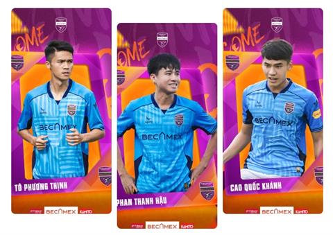 Becamex Bình Dương ra mắt 3 tân binh cho mùa giải 2025/2026