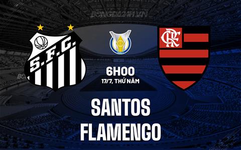 Nhận định - dự đoán Santos vs Flamengo 6h00 ngày 17/7 (VĐQG Brazil 2025)
