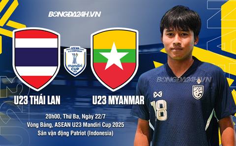 Nhận định U23 Thái Lan vs U23 Myanmar (20h00 ngày 22/7): Không có bất ngờ