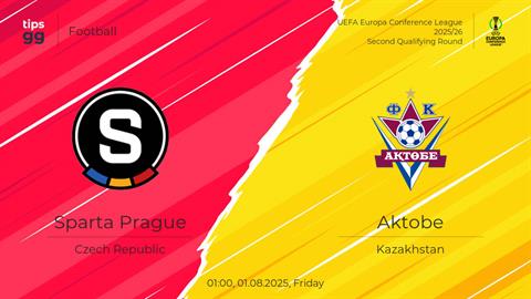 Nhận định Aktobe vs Sparta Prague 23h00 ngày 24/7 (Conference League 2025/26)