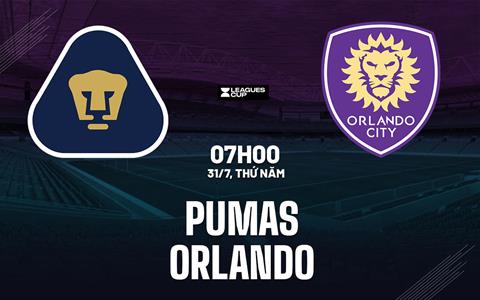 Nhận định bóng đá Pumas UNAM vs Orlando 7h00 ngày 31/7 (Leagues Cup 2025)