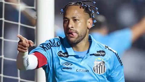 Neymar tỏa sáng rực rỡ với cú đúp bàn thắng cho Santos