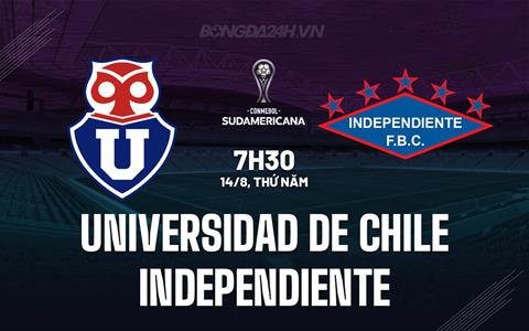 Nhận định Universidad de Chile vs Independiente 7h30 ngày 14/8 (Copa Sudamericana 2025)