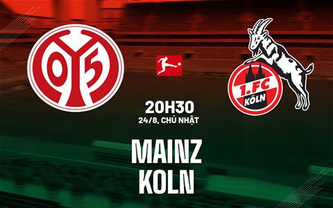 Nhận định bóng đá Mainz vs Koln 20h30 ngày 24/8 (Bundesliga 2025/26)