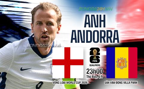 Nhận định Anh vs Andorra (23h00 ngày 6/9): Củng cố ngôi đầu