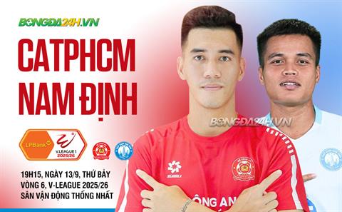 Nhận định CATPHCM vs Nam Định (19h15 ngày 13/9): Thử thách cho nhà vô địch