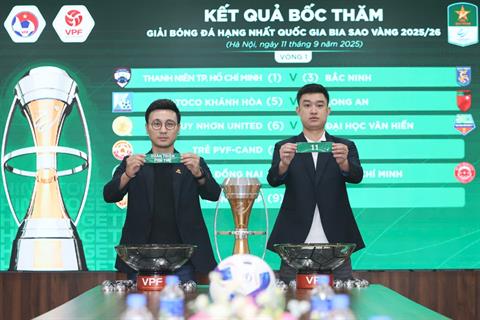 Bốc thăm xếp lịch thi đấu giải hạng Nhất 2025/26