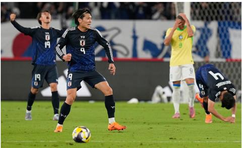 Tuyển Nhật Bản có chiến thắng lịch sử trước Brazil của Ancelotti