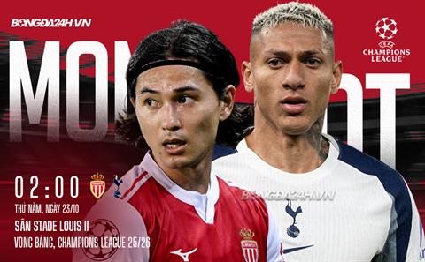 Nhận định Monaco vs Tottenham (2h00 ngày 23/10): Không dễ cho Spurs