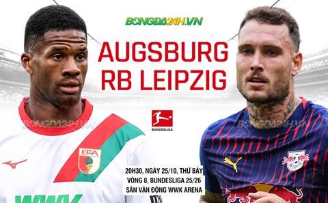 Nhận định Augsburg vs Leipzig (20h30 ngày 25/10): Bám đuổi ngôi đầu