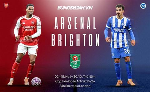 Nhận định Arsenal vs Brighton (2h45 ngày 30/10): Chiều sâu của Pháo thủ