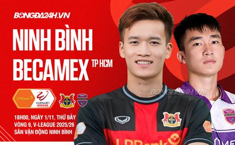Trực tiếp Ninh Bình 1-0 Becamex TPHCM (H2): Hoàng Đức mở tỷ số trên chấm 11m