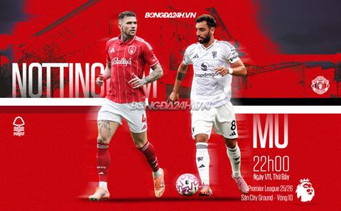 Trực tiếp bóng đá Nottingham vs MU 22h00 ngày 1/11 (Ngoại hạng Anh 2025/26)