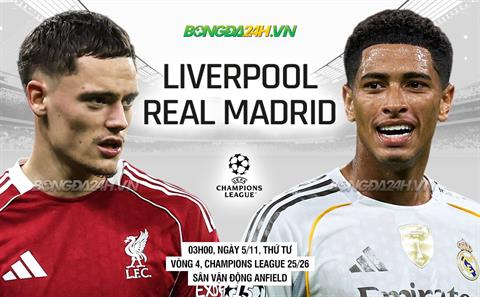 Nhận định Liverpool vs Real Madrid (3h00 ngày 5/11): Đọ sức đỉnh cao