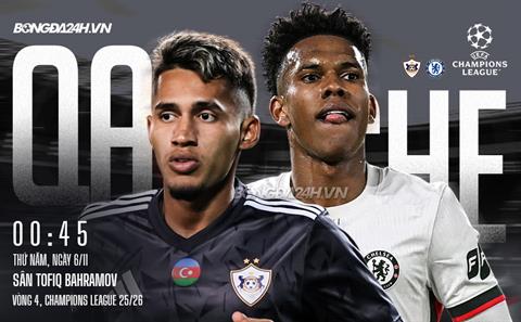 Nhận định Qarabag vs Chelsea (0h45 ngày 6/11): Thêm 3 điểm cho The Blues