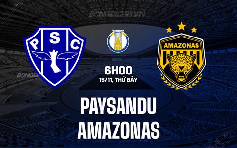 Nhận định Paysandu vs Amazonas 6h00 ngày 15/11 (Hạng 2 Brazil 2025)