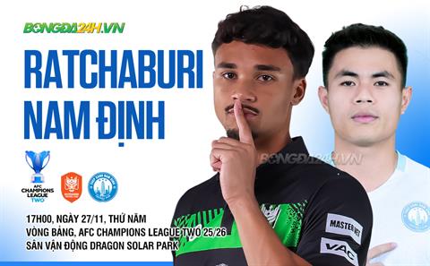 Nhận định Ratchaburi vs Nam Định (17h00 ngày 27/11): Thử thách nơi đất khách