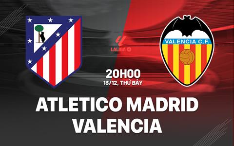 Nhận định Atletico Madrid vs Valencia (20h00 ngày 13/12): Bắn hạ "Bầy dơi"