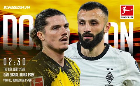 Nhận định Dortmund vs Gladbach (2h30 ngày 20/12): Lợi thế sân nhà