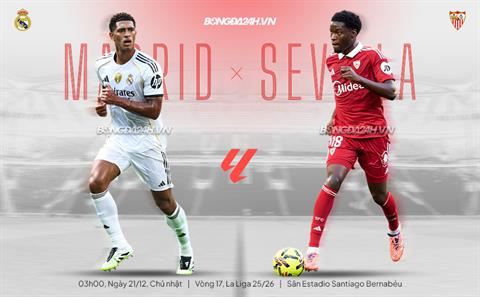 Nhận định Real Madrid vs Sevilla (3h00 ngày 21/12): Tiếp tục bám đuổi