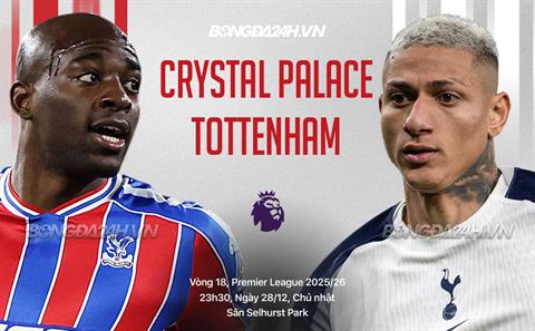 Nhận định Crystal Palace vs Tottenham (23h30 ngày 28/12): Chờ chủ nhà vượt khó