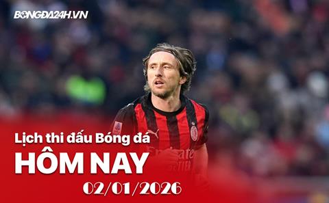 Lịch thi đấu, trực tiếp bóng đá hôm nay 02/01/2026: Cagliari vs AC Milan