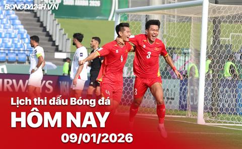Lịch thi đấu, trực tiếp bóng đá hôm nay 09/01/2026: U23 Kyrgyzstan vs U23 Việt Nam