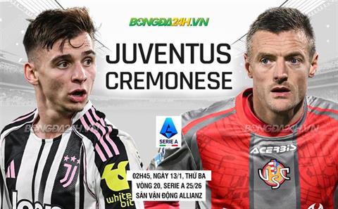 Nhận định Juventus vs Cremonese (2h45 ngày 13/1): 3 điểm cho chủ nhà