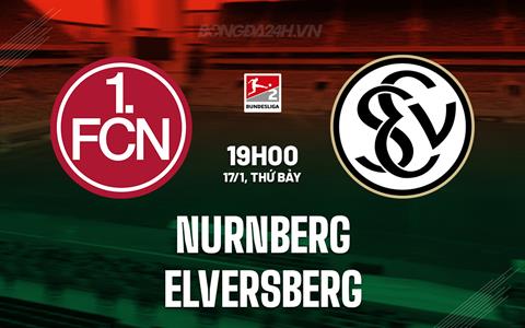 Nhận định bóng đá Nurnberg vs Elversberg 19h00 ngày 17/1 (Hạng 2 Đức 2025/26)