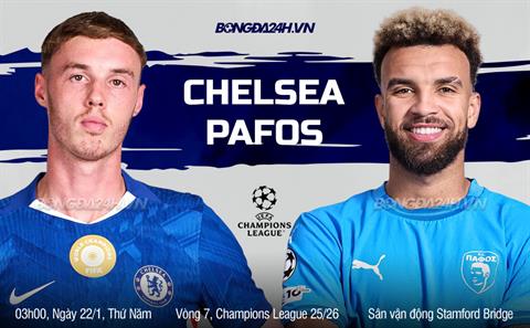Nhận định Chelsea vs Pafos (03h00 ngày 22/1): Đè bẹp đội khách