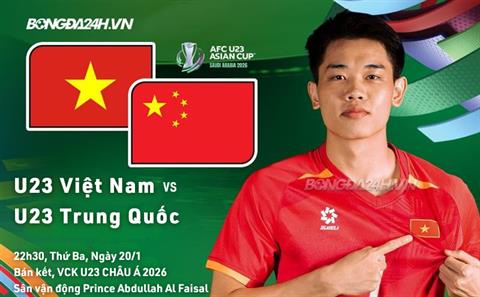 Nhận định U23 Việt Nam vs U23 Trung Quốc (22h30 ngày 20/1): Chờ đẳng cấp lên tiếng