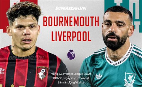 Nhận định Bournemouth vs Liverpool (0h30 ngày 25/1): Đối thủ ưa thích